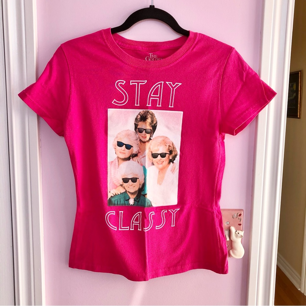 Golden Girls “Stay Classy” Fuchsia Short Sleeve T-Shirt